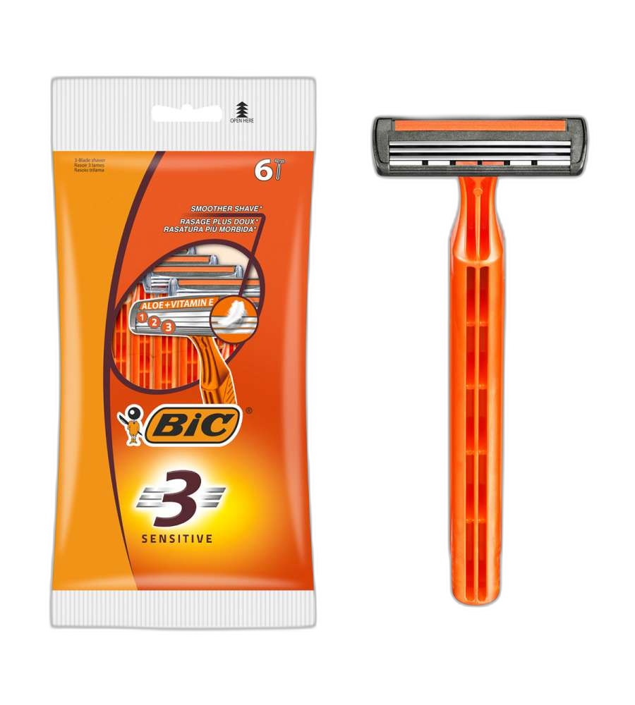 RASOIO BIC 3 SENSITIVE – 6 PEZZI