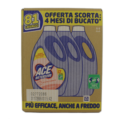 ACE DETERSIVO LAVATRICE TRIPACK – VARIE FRAGRANZe - 27 LAVX3
