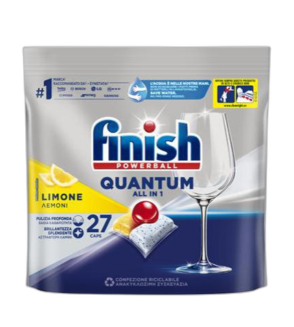 FINISH QUANTUM PASTIGLIE PER LAVASTOVIGLIE ALL-IN 1 – 27 CAPS